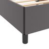 vidaXL Bettrahmen mit Matratze Grau 90 x 200 cm Stoff