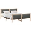 vidaXL Bettgestell Braun und Dunkelgrau 160 x 200 cm Massivholz Kiefer