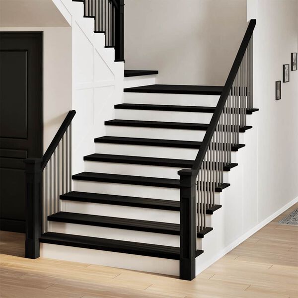 vidaXL Treppenstufen 4 Stk. Dunkelbraun 110x30x2 cm Massivholz Eiche
