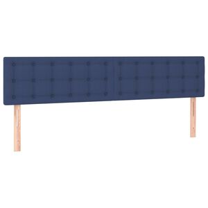 vidaXL Kopfteile Blau 200x5x78/88 cm Stoff