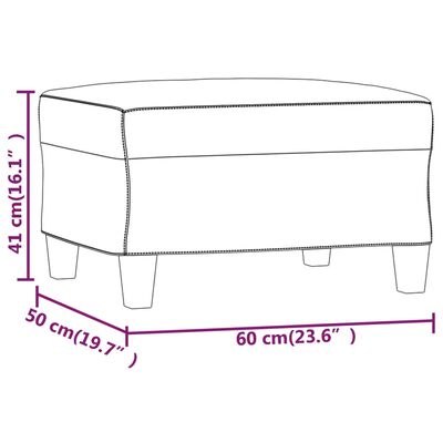 vidaXL Fußhocker Schwarz 60x50x41 cm Mikrofasergewebe