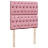 vidaXL Boxspringbett mit Matratze Rosa 80x200 cm Samt