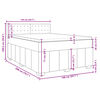 vidaXL Boxspringbett mit Matratze Blau 140x200 cm Stoff
