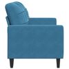 vidaXL 2-Sitzer-Sofa Blau 140 cm Samt