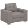 vidaXL Sofa 3 pcs Taupe Leinenmischgewebe
