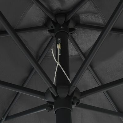 vidaXL Sonnenschirm mit Aluminium-Mast 270 x 246 cm Anthrazit