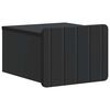 vidaXL Wandmontierter Nachttisch Schwarz 33 x 34,5 x 24 cm
