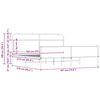 vidaXL Metallbett ohne Matratze Sonoma-Eiche 183x213 cm