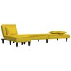 vidaXL Schlafsofa in L-Form Gelb 255x140x70 cm Samt