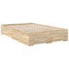 vidaXL Bettgestell Braun 120 x 200 cm Holzwerkstoff