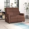 vidaXL 2-Sitzer Massagesessel Braun Kunstleder