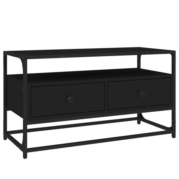 vidaXL TV-Schrank Schwarz 80x35x45 cm Holzwerkstoff
