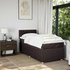 vidaXL Boxspringbett mit Matratze Dunkelbraun 90x200 cm Stoff