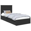 vidaXL Aufbewahrungsbett Schwarz 100 x 200 cm Holzwerkstoff