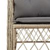 vidaXL 9-tlg. Garten-Essgruppe mit Kissen Beigemischung Poly Rattan