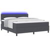vidaXL Boxspringbett Dunkelgrau und Weiß 203 x 180 x 88 cm Cordstoff