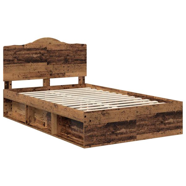vidaXL Bettrahmen Altholz 120 x 200 cm Massives Kiefernholz