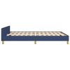 vidaXL Bettgestell ohne Matratze Blau 140x200 cm Stoff