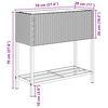 vidaXL Hochbeete mit Ablage 2 Stk. Braun 70x28x70 cm Poly Rattan