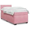 vidaXL Boxspringbett mit Matratze Rosa 90x200 cm Samt