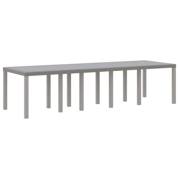 vidaXL Garten Essgruppe 13 pcs Hellgrau Poly Rattan