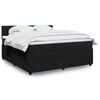 vidaXL Boxspringbett mit Matratze Schwarz 180x200 cm Samt