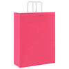 vidaXL Papiertragetaschen 250 Stk. mit Henkeln Rosa 32x12x42 cm