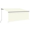 vidaXL Markise Manuell Einziehbar mit Rollo & LED 3x2,5 m Creme
