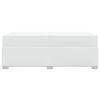 vidaXL Boxspringbett mit Matratze Wei&szlig; 100x200 cm Kunstleder