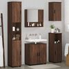 vidaXL Badezimmerm&ouml;bel-Set Wandmontiert 5 pcs Braun Eichen-Optik