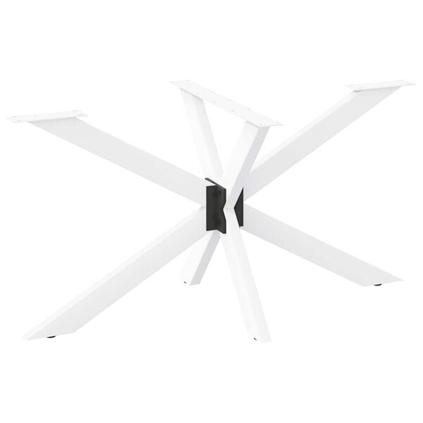 vidaXL Esstischbein in Spinnenform Wei&szlig; 120x68x(72-73) cm Stahl