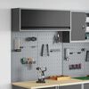 vidaXL Werkzeugschrank und Pegboard Set mit Regal 3 pcs Schwarz