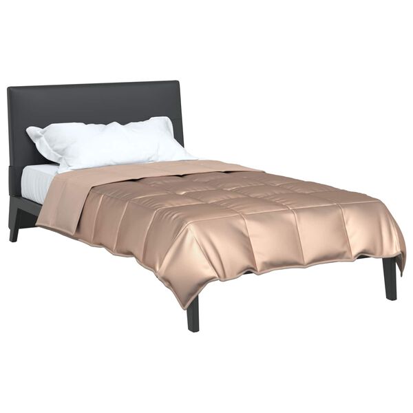 vidaXL Ganzjahresbettdecke Gold 220 x 135 cm Satin und Mikrofaser