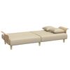 vidaXL Schlafsofa mit Armlehnen Creme Stoff