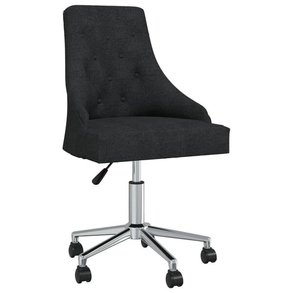 vidaXL Esszimmerstuhl Drehbar Schwarz Stoff