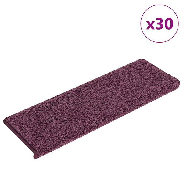 vidaXL Stufenmatten 30 Stk. 65x21x4 cm Dunkelviolett Rechteckiger Rand