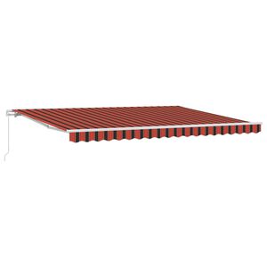 vidaXL Einziehbare Markise Orange und Braun 450 x 300 cm
