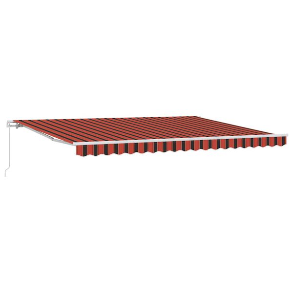 vidaXL Einziehbare Markise Orange und Braun 450 x 300 cm