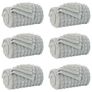 vidaXL Wohndecken 6 stk. Grau 200 x 150 cm 4.5 kg Fleece