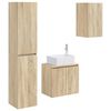 vidaXL Badezimmerm&ouml;bel-Set 3 stk. Sonoma-Eiche 33 x 34,5 x 160 cm