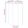 vidaXL Eckpflanzer Silber 30 x 30 x 50 cm Verzinkter Stahl