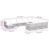 vidaXL 11-tlg. Garten-Sofagarnitur mit Kissen Beige Poly Rattan