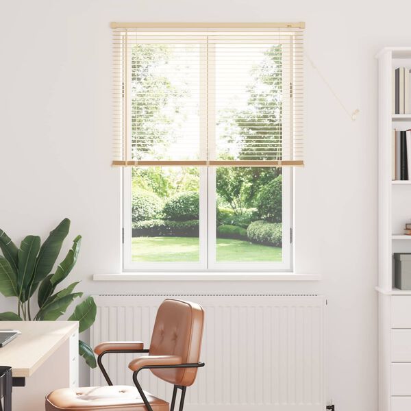 vidaXL Venetianer Jalousie Hellbraun mit Muster 150 x 80 cm PVC
