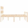 vidaXL Seniorenbett mit Kopfteil 120x200 cm Massivholz