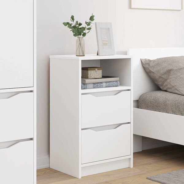 vidaXL Nachttische 2 pcs Wei&szlig; 40 x 30 x 467 cm Holzwerkstoff