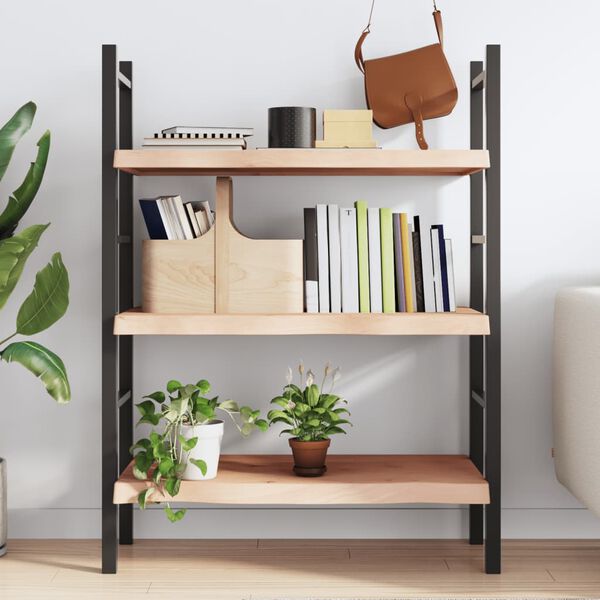 vidaXL Wandregal 100x60x(2-6) cm Massivholz Eiche Unbehandelt