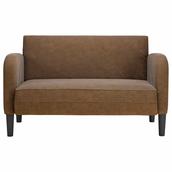 vidaXL Zweisitzer-Sofa Braun 110 cm Kunstleder