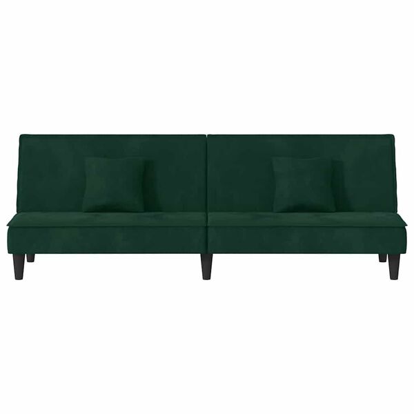 vidaXL Schlafsofa Dunkelgr&uuml;n Samt