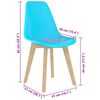 vidaXL Esszimmerst&uuml;hle 6 Stk. Blau Kunststoff