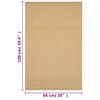 vidaXL Teppich Natur Sisal 66x100 cm